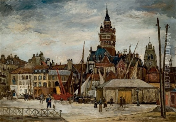 Le Port De Dunkerque Oil Painting - Marcel Francois Leprin