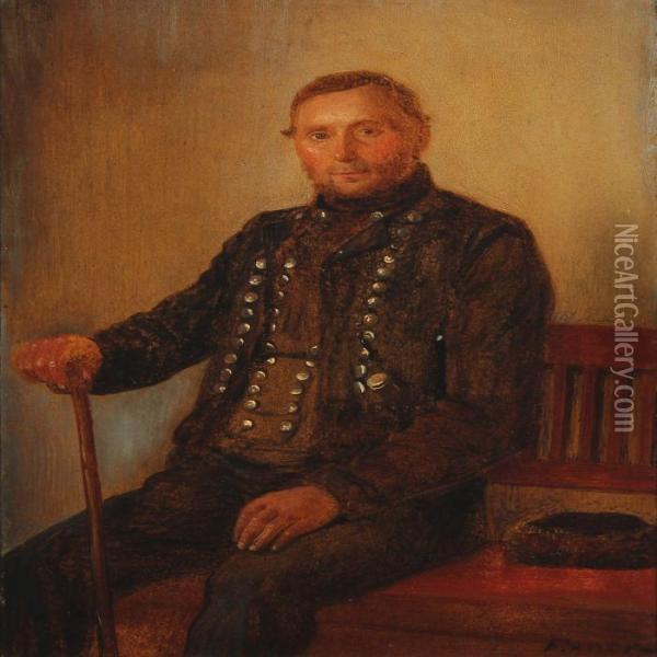 Portrait Of A Gentleman Oil Painting - Julius Exner