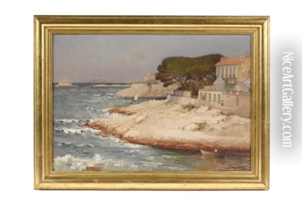 View Of Amalfi Oil Painting - Emile Beaussier
