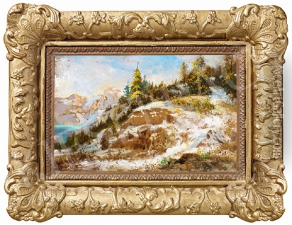 Snow Melting Oil Painting - Sandor Brodszky
