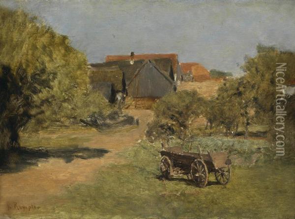 View Of Afarmstead Oil Painting - Franz Rumpler