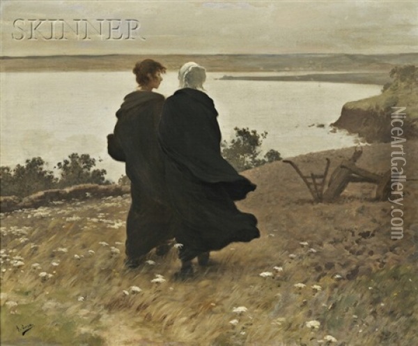 The Long Walk Oil Painting - Henry Lerolle