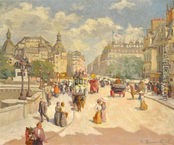 Puente Enrique Iv - Paris Oil Painting - Georges Barwolf