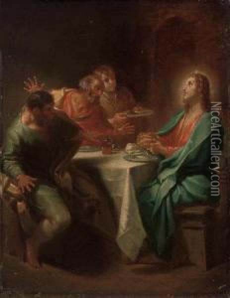 The Supper At Emmaus Oil Painting - Benedetto Luti