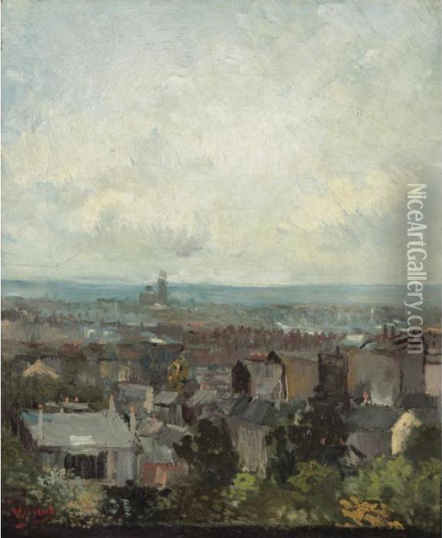 Property From A Private European Collection
 

 
 
 

 
 Vue De Paris Aux Environs De Montmartre Oil Painting - Vincent Van Gogh
