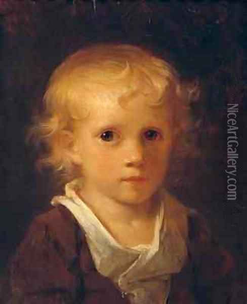 Portrait of a Child Oil Painting - Jean-Honore Fragonard