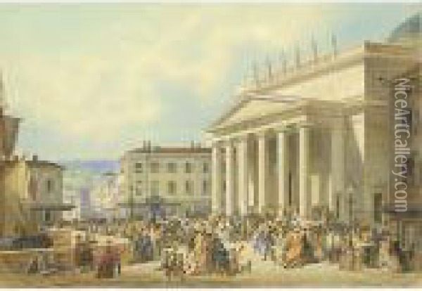 Piazza S. Antonio Oil Painting - Albert Rieger