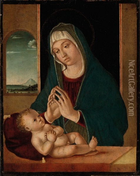 Madonna And Child Oil Painting - Salvo d' Antonio