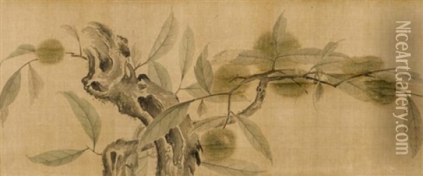 Chestnut Oil Painting -  Qian Xuan