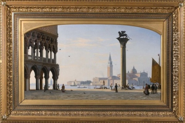 Place Saint-marc, Venise Oil Painting - Peter Kornbeck
