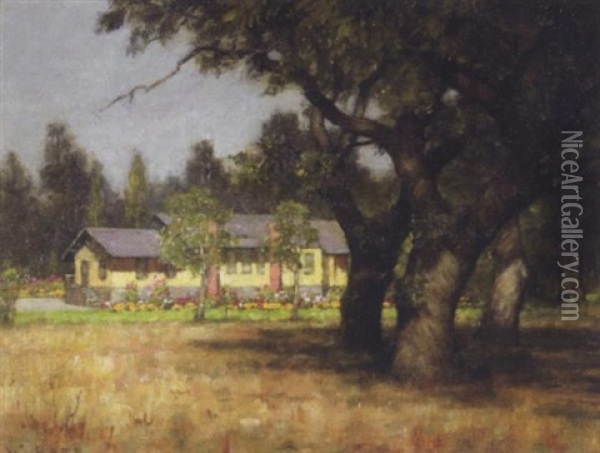 The Yellow House Oil Painting - William Barr