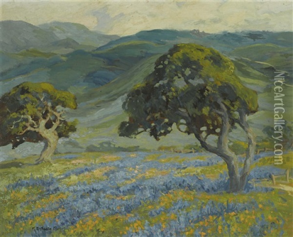 Springtime, Hatton Fields, Carmel Oil Painting - Mary Deneale Morgan