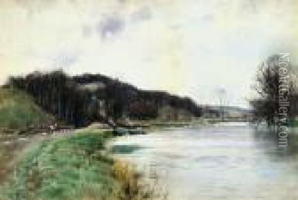 Streatley On Thames Oil Painting - Henry Charles Fox