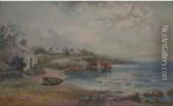 Coastal Scene, Anglesey (?) Oil Painting - Joseph Hughes Clayton