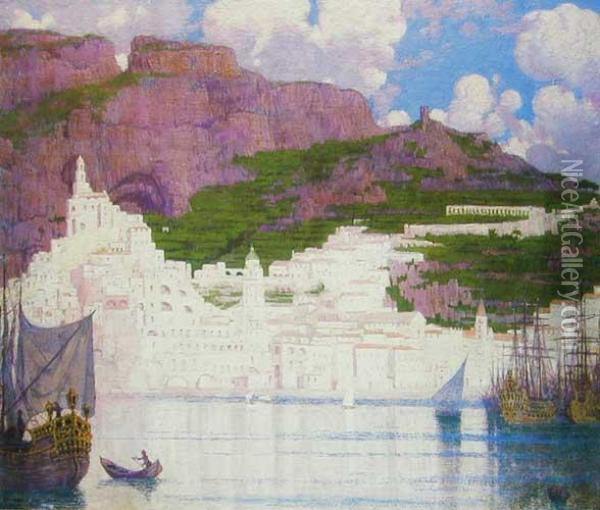 Amalfi Oil Painting - Edward, Edouard Okun