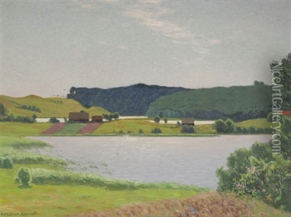 Mecklenburgische Seenlandschaft Im Fruhling Oil Painting - Paul Mueller-Kaempff