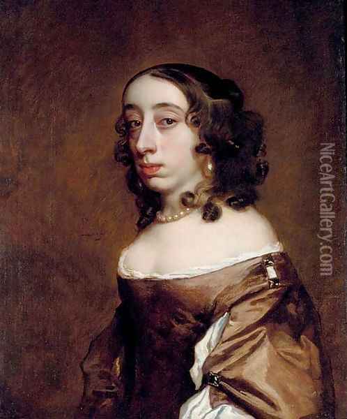 Portrait of a lady from the Popham family Oil Painting - Sir Peter Lely