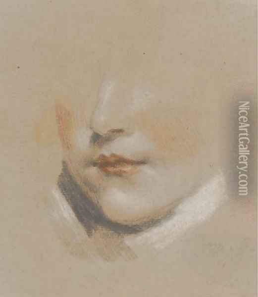 Study of the head of a boy Oil Painting - James Ward