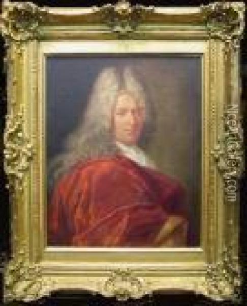 Portrait Of A Gentleman Oil Painting - Nicolas de Largillierre