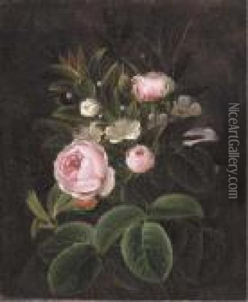 Spring Bouquet Oil Painting - Johan Laurentz Jensen