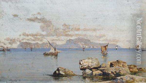 Napoli Oil Painting - Giuseppe Carelli