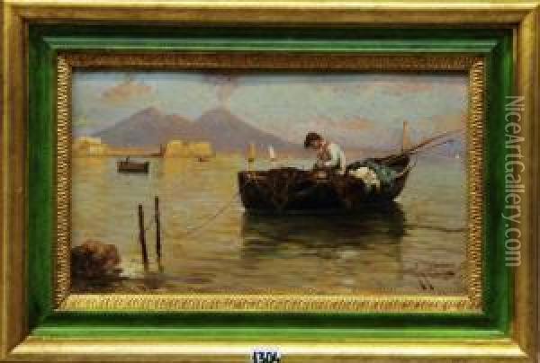 Pescatore Oil Painting - Giuseppe Giardiello
