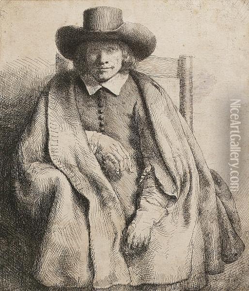 Clement De Jonghe, Printseller (bartsch 272) Oil Painting - Rembrandt Van Rijn