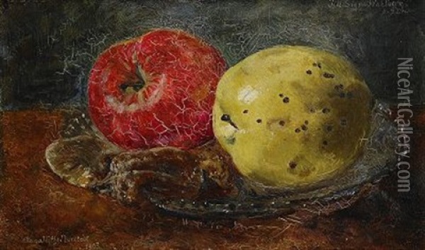 Stilleben Med Applen Oil Painting - Anna Katarina Munthe-Norstedt