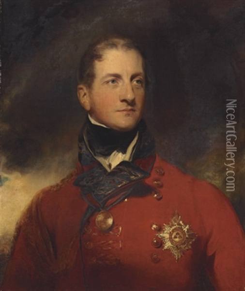 Portrait Of General Sir Galbraith Lowry Cole, G.c.b., Half-length, In Military Uniform Oil Painting - Thomas Lawrence