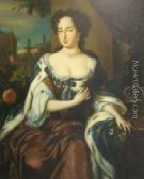 Portrait Possibly Of A Queen Mary Ii Oil Painting - Sir Peter Lely