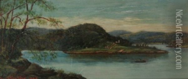 Hawkesbury River Oil Painting - George Alphonse de Tourcey Collingridge