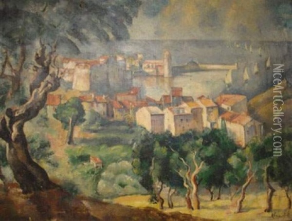 Le Port De Collioure Oil Painting - Romain Kramstyk