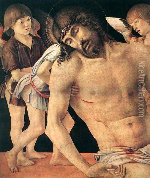 Pieta (detail) Oil Painting - Giovanni Bellini