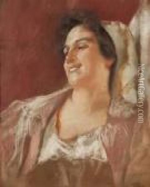 Il Sorriso Oil Painting - Vincenzo Volpe