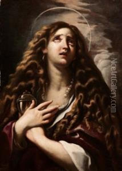 Maddalena Penitente Oil Painting - Giacinto Brandi