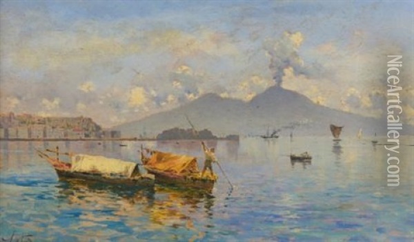 Naples Oil Painting - Antonino Leto
