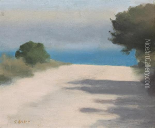 White Road, Anglesea Oil Painting - Clarice Marjoribanks Beckett