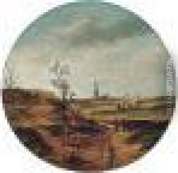 Landscape With A Horseman Oil Painting - Esaias Van De Velde