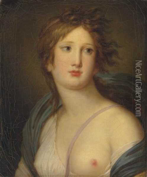 Portrait Of Clotilde Augustine Mafleurai (1776-1826), Half-length, As A Muse Oil Painting - Constance (Marie Francoise C. La Martiniere) Mayer