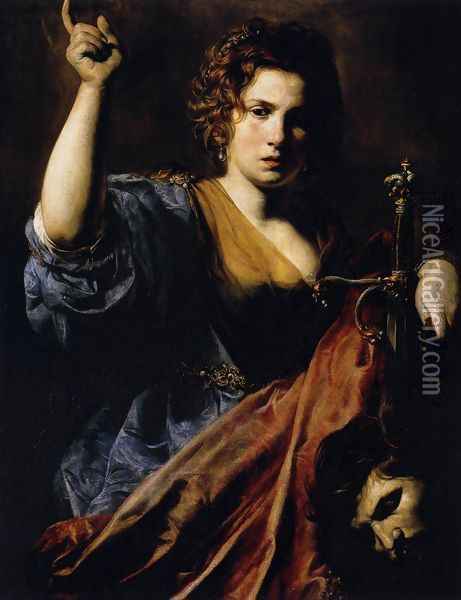 Judith 1626-28 Oil Painting - Jean de Boulogne Valentin