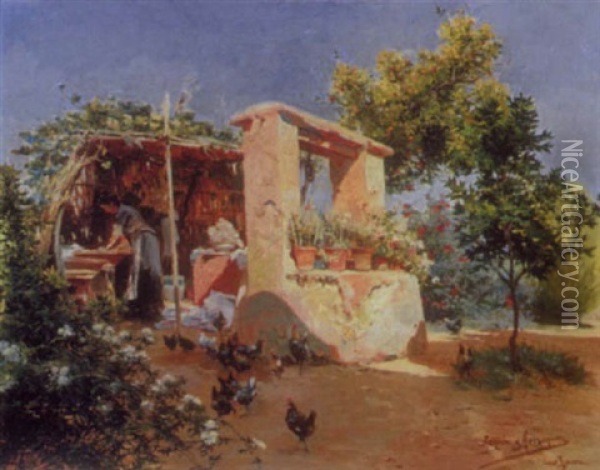 Paisaje Andaluz Oil Painting - Manuel Garcia y Rodriguez