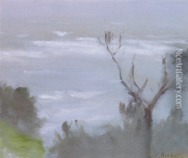 Grey Morning, Beaumaris Oil Painting - Clarice Marjoribanks Beckett