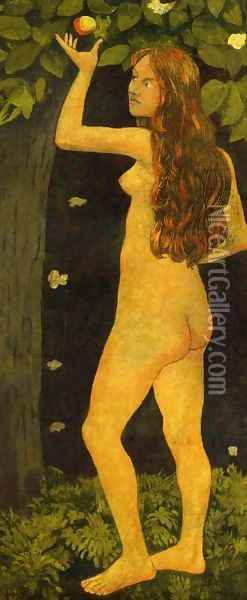 Eve Picking the Apple Oil Painting - Paul Serusier