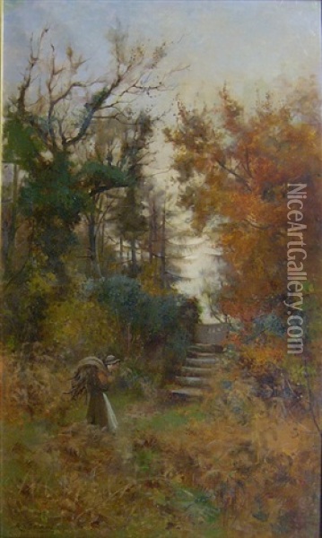 Glory Woods, Dorking Oil Painting - Arthur Netherwood