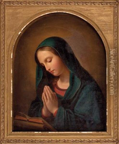 Betende Heilige Maria Oil Painting - Joseph Schonmann