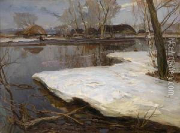 Early Spring Oil Painting - Constantin Alexandr. Westchiloff