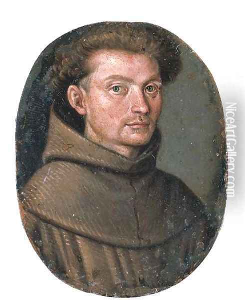Portrait of a Franciscan monk, bust-length Oil Painting - Flemish School