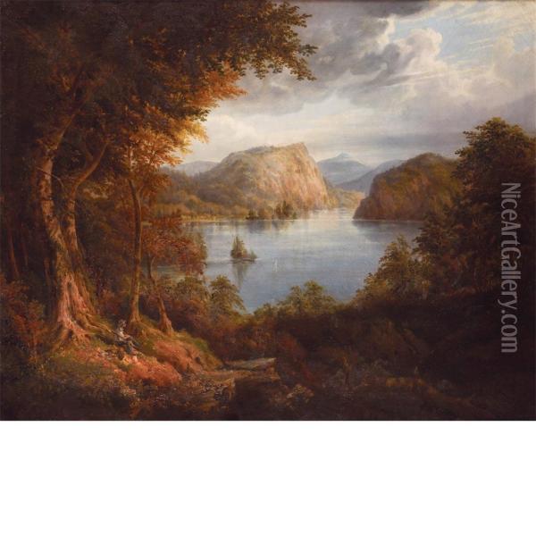 View Of Lake George Oil Painting - Robert Ii Havell