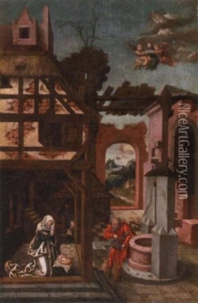 The Nativity Oil Painting - Albrecht Duerer