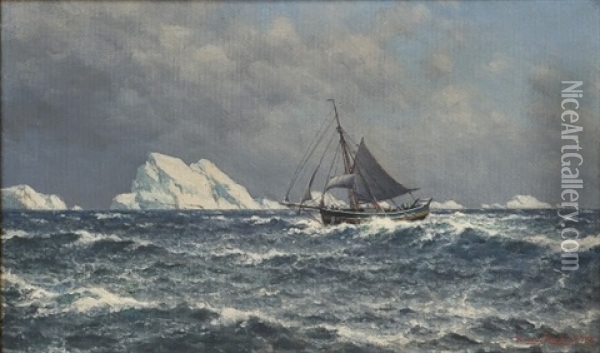 Gjoa I Ishavet Oil Painting - Lauritz Haaland